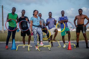 Lire la suite à propos de l’article Séance d’entraînement des équipes du CROU-Abidjan 2, animée par la coach Miss YOBOUE Danielle,