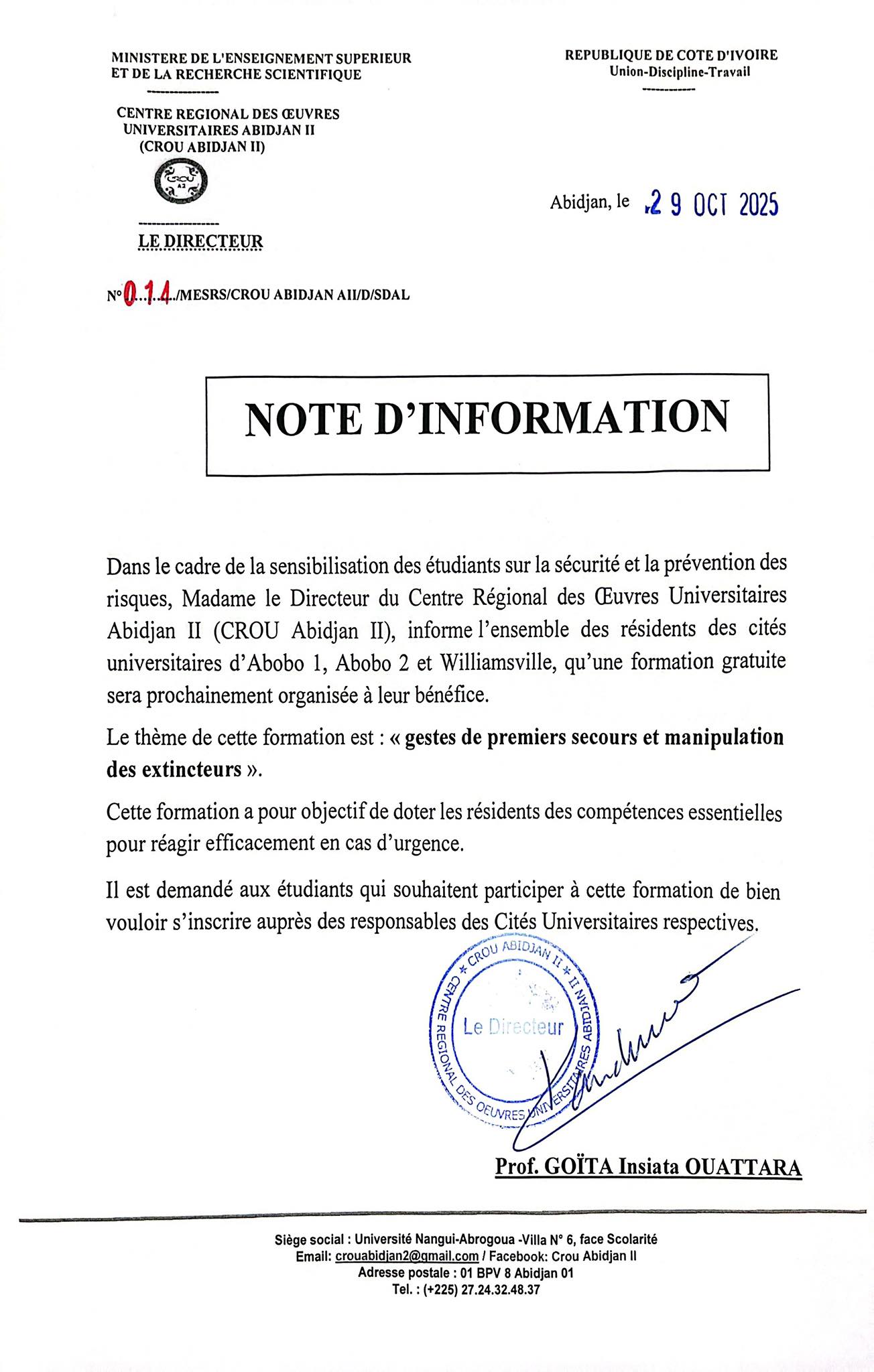 Lire la suite à propos de l’article 𝐈𝐍𝐅𝐎𝐑𝐌𝐀𝐓𝐈𝐎𝐍 𝐑𝐄𝐋𝐀𝐓𝐈𝐕𝐄 𝐀 𝐋𝐀 𝐒𝐄𝐍𝐒𝐈𝐁𝐈𝐋𝐈𝐒𝐀𝐓𝐈𝐎𝐍 𝐃𝐄𝐒 𝐄́𝐓𝐔𝐃𝐈𝐀𝐍𝐓𝐒 𝐒𝐔𝐑 𝐋𝐀 𝐒𝐄́𝐂𝐔𝐑𝐈𝐓𝐄́ 𝐄𝐓 𝐋𝐀 𝐏𝐑𝐄́𝐕𝐄𝐍𝐓𝐈𝐎𝐍 𝐃𝐄𝐒 𝐑𝐈𝐒𝐐𝐔𝐄𝐒